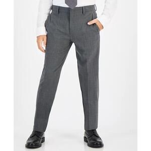 B By Brooks Brothers Big Boys Plaid Machine Washable Stretch Dress Pants